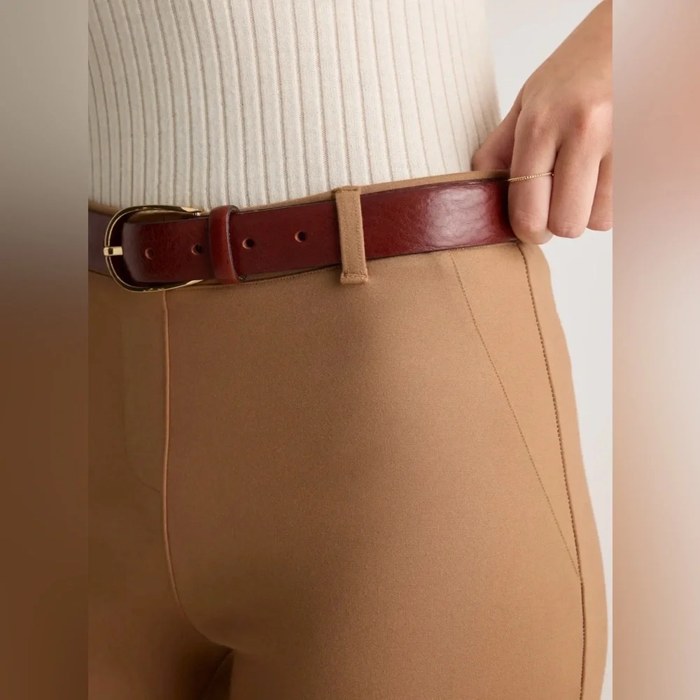 Quince Ultra-Stretch Ponte Straight Leg
Pants in Roasted Pecan w/ 32” inseam - Picture 3 of 7